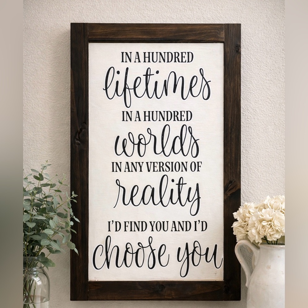Lovely home decor sign made with solid beautiful wood in modern farmhouse style.